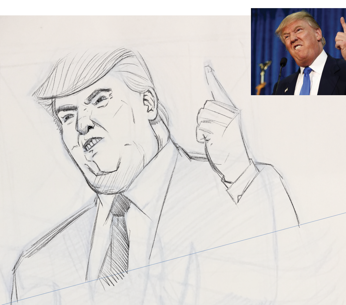 Primer boceto de Trump para la #tarugo17