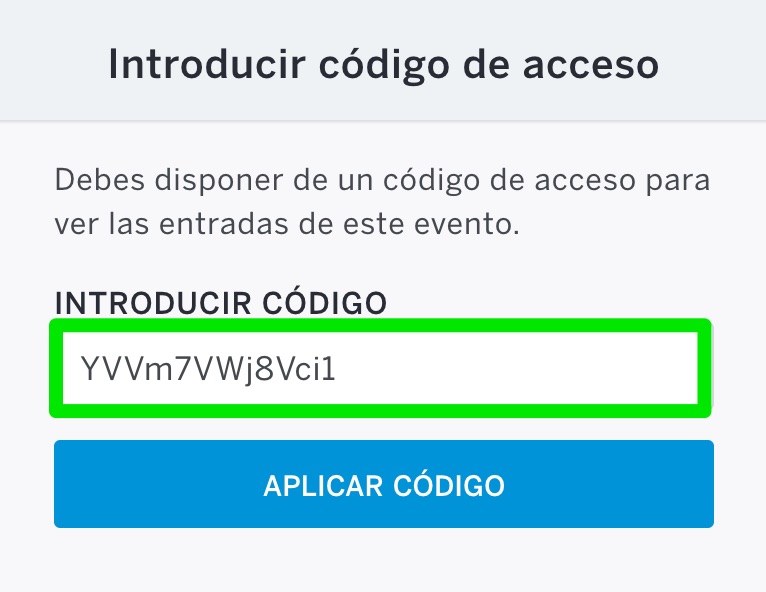 Código de Acceso de la Tarugo